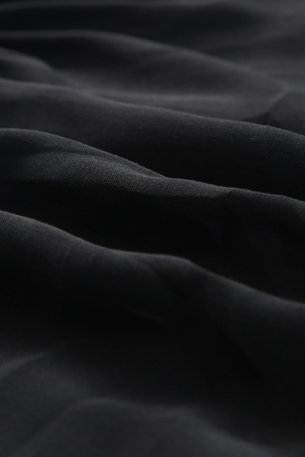 Black Tie Strap Smocked Frill Tiered Midi Dress